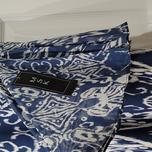 MSK | Denim & Ivory Ikat Patterned Midi - Small - Picture 7 of 7